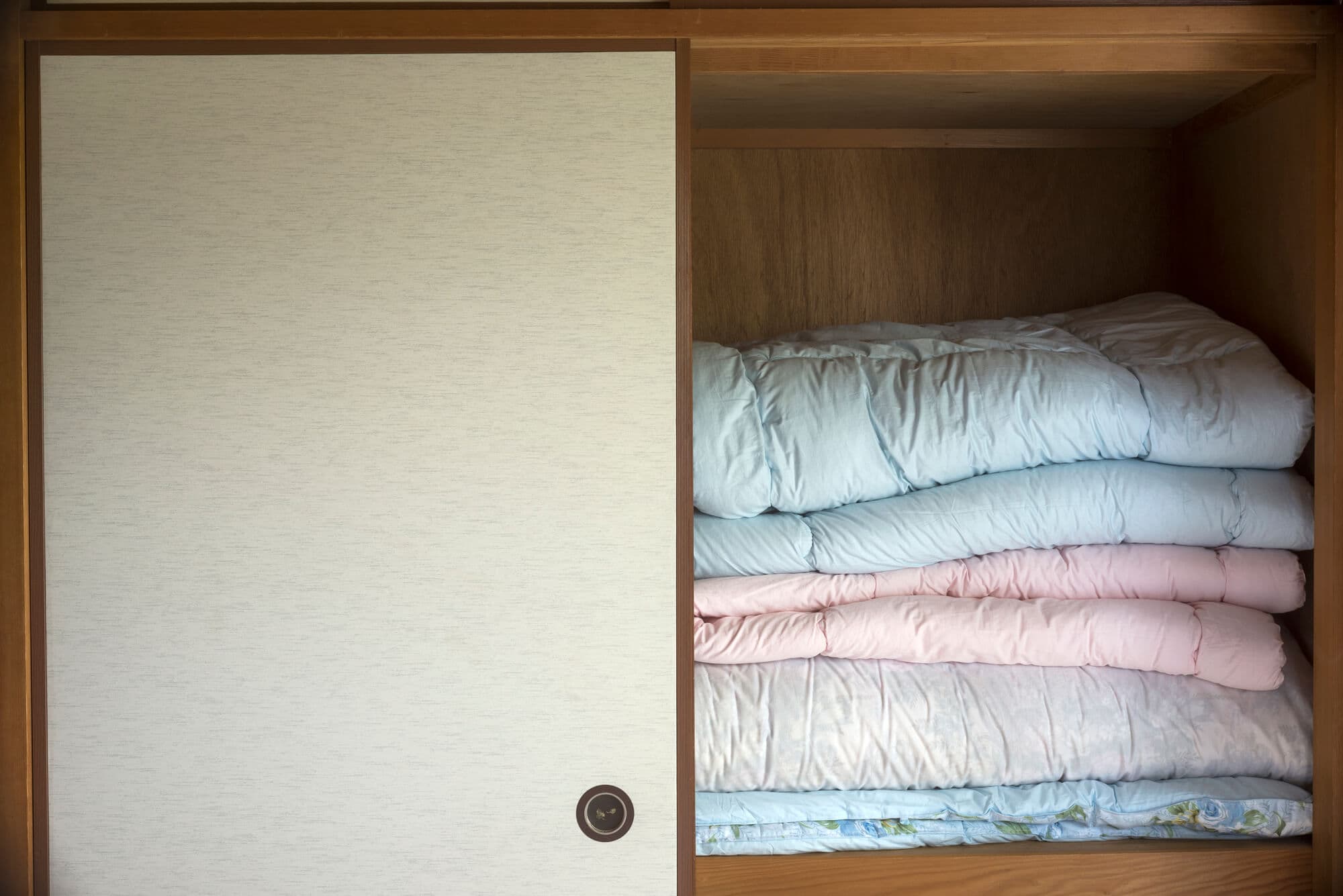 収納される布団